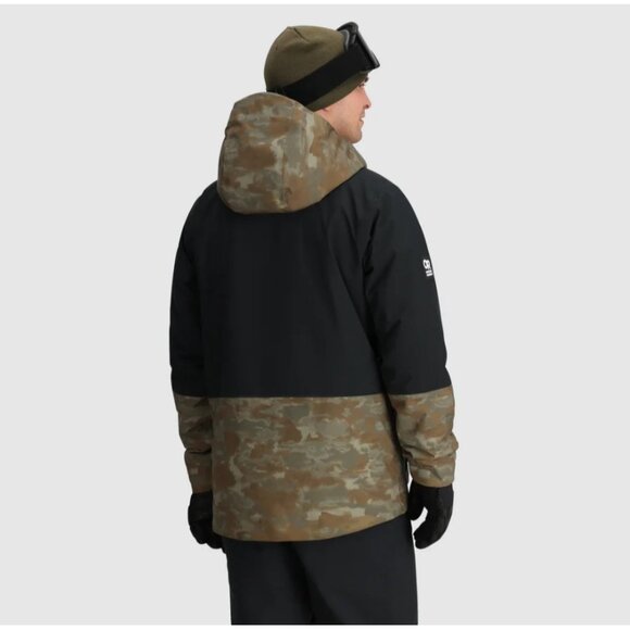 Outdoor Research Mens Snowcrew Jacket Full Zip Ranger Green Camo Black Size XL - Picture 2 of 7